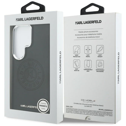 Θήκη MagSafe για Samsung Galaxy S26 Ultra S948, Karl Lagerfeld, Karl Round Point Logo, Μαύρη