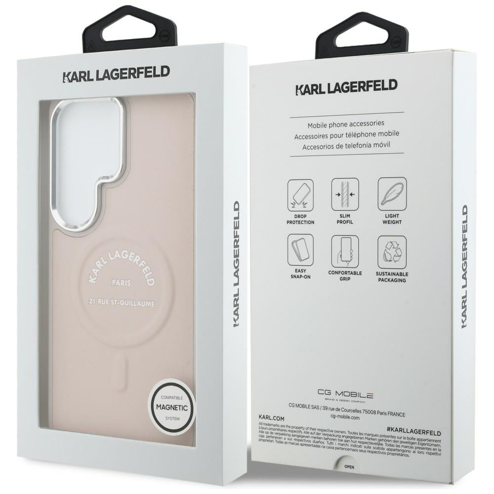 Θήκη MagSafe για Samsung Galaxy S26 Ultra S948, Karl Lagerfeld, Karl RSG Logo, Ροζ