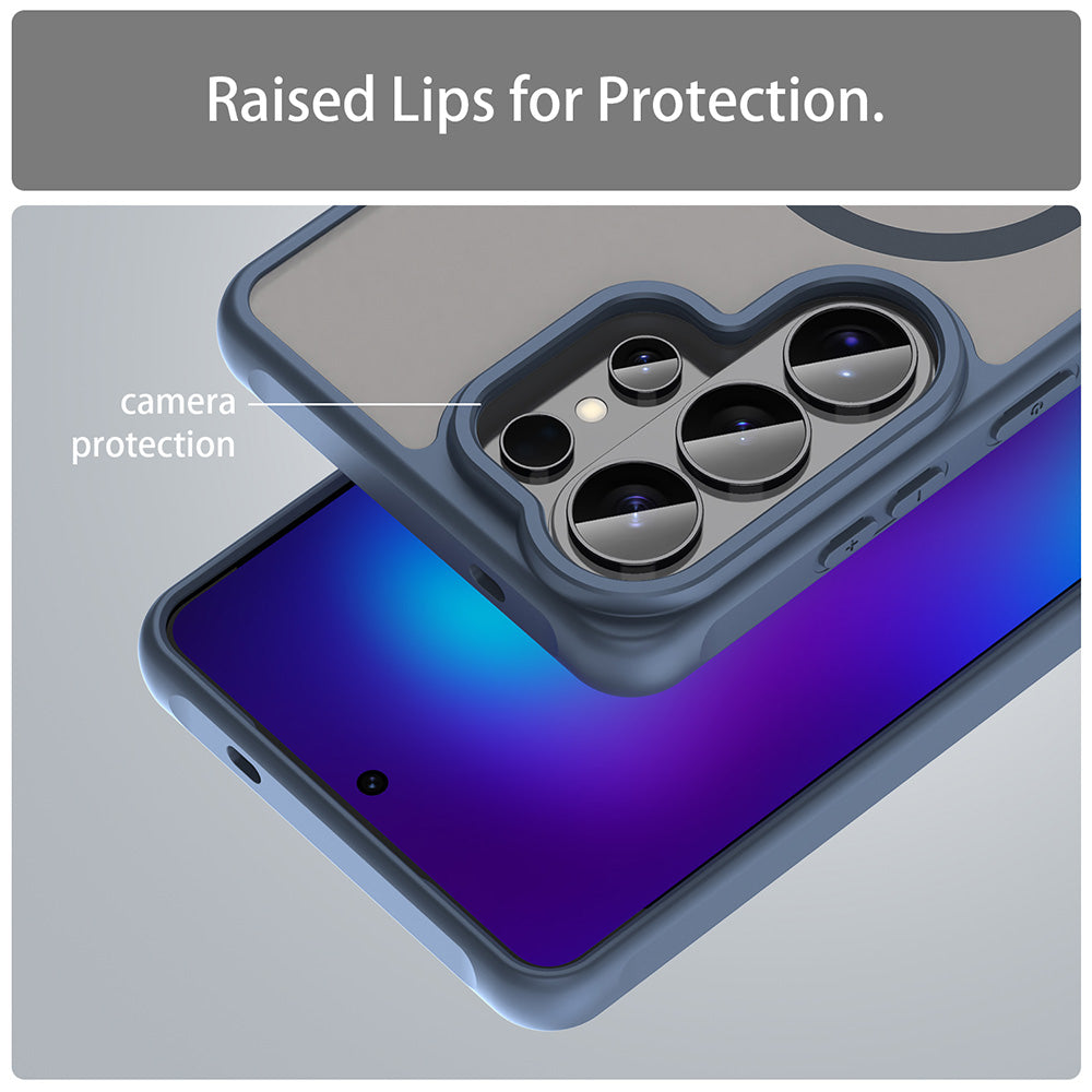 Θήκη MagSafe για Samsung Galaxy S26 Ultra S948, Techsuit, HaloFrost II, Μπλε Ναυτικό