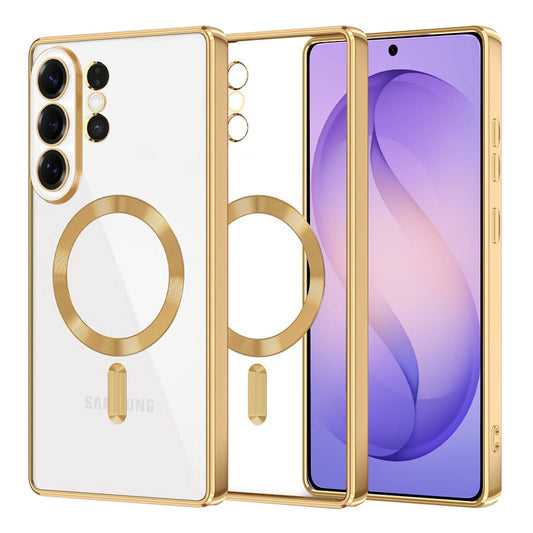 Θήκη MagSafe για Samsung Galaxy S26 Ultra, Techsuit, Luxury Crystal, Χρυσή