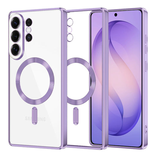 Θήκη MagSafe για Samsung Galaxy S26 Ultra, Techsuit, Luxury Crystal, Ανοιχτό Μωβ