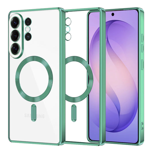 Θήκη MagSafe για Samsung Galaxy S26 Ultra, Techsuit, Luxury Crystal, Ανοιχτό Πράσινο