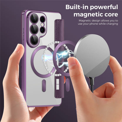 Θήκη MagSafe για Samsung Galaxy S26 Ultra S948, Techsuit, SmartMag Book, Μωβ