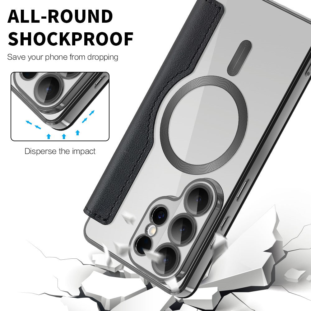 Θήκη MagSafe για Samsung Galaxy S26 Ultra S948, Techsuit, SmartMag Book, Μαύρη