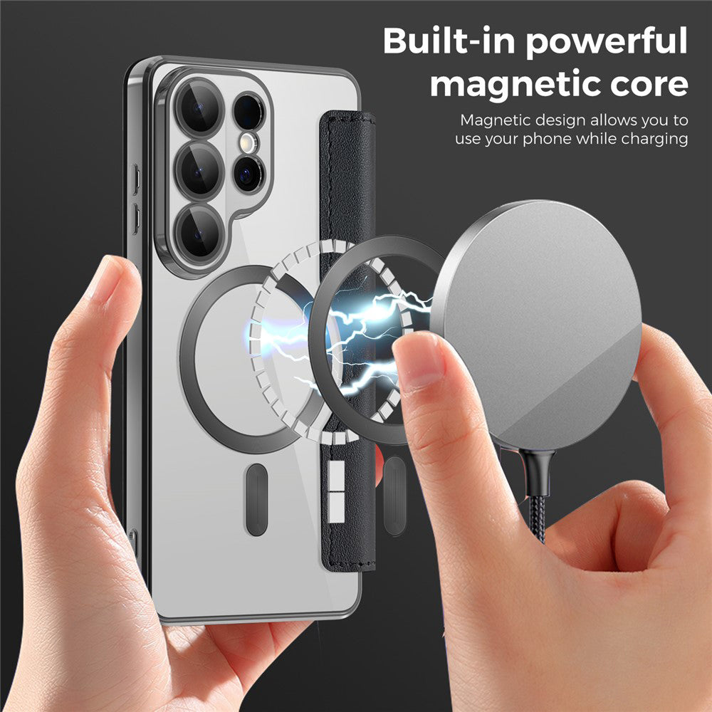 Θήκη MagSafe για Samsung Galaxy S26 Ultra S948, Techsuit, SmartMag Book, Μαύρη
