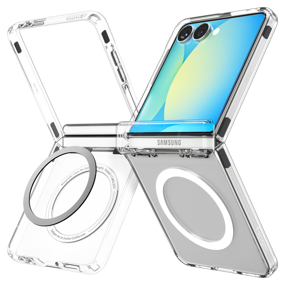 Θήκη MagSafe για Samsung Galaxy Z Flip7 F766, Spigen, Ultra Hybrid Pro, Διάφανη ACS09559
