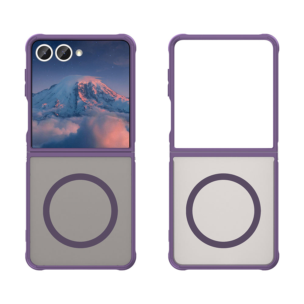 Θήκη MagSafe για Samsung Galaxy Z Flip7 F766, Techsuit, HaloFrost II, Μωβ