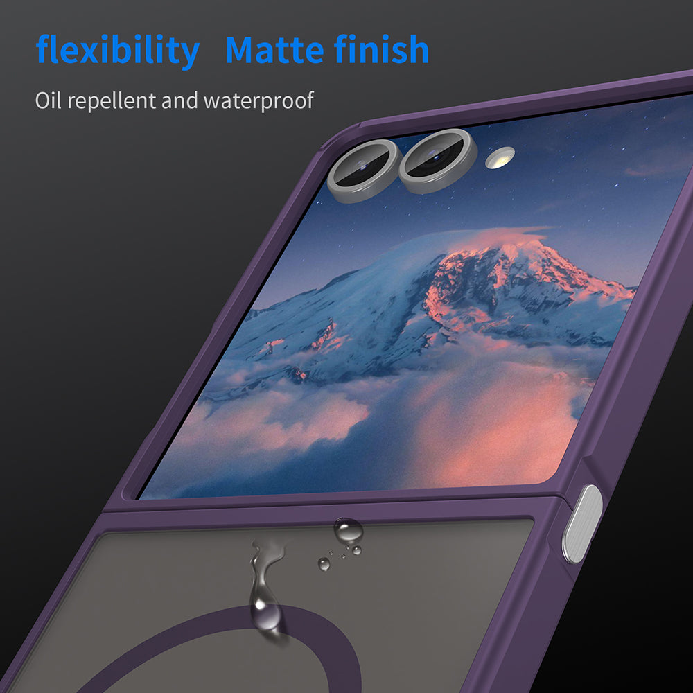 Θήκη MagSafe για Samsung Galaxy Z Flip7 F766, Techsuit, HaloFrost II, Μωβ