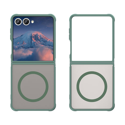 Θήκη MagSafe για Samsung Galaxy Z Flip7 F766, Techsuit, HaloFrost II, Πράσινο