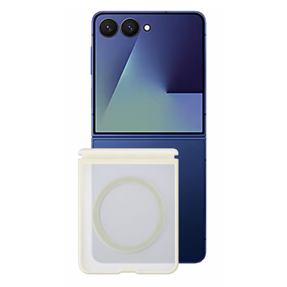 Θήκη MagSafe για Samsung Galaxy Z Flip8 F776, Blueo, Φιλική προς το δέρμα Αντι-πτώση, Γκρι Σατινέ