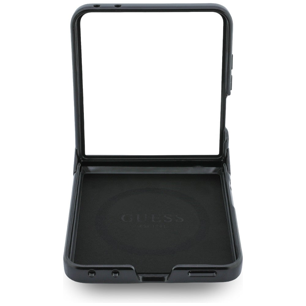 Θήκη MagSafe για Samsung Galaxy Z Flip8 F776, Guess, 4G Leather Classic, Καφέ