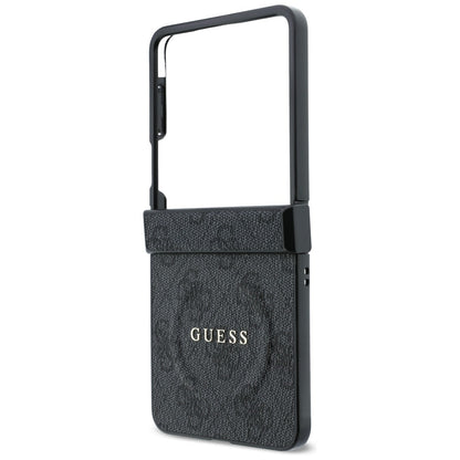 MagSafe Case for Samsung Galaxy Z Flip8 F776, Guess, 4G Leather Classic, Black
