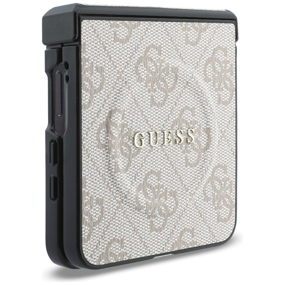Θήκη MagSafe για Samsung Galaxy Z Flip8 F776, Guess, 4G Leather Classic, Ροζ
