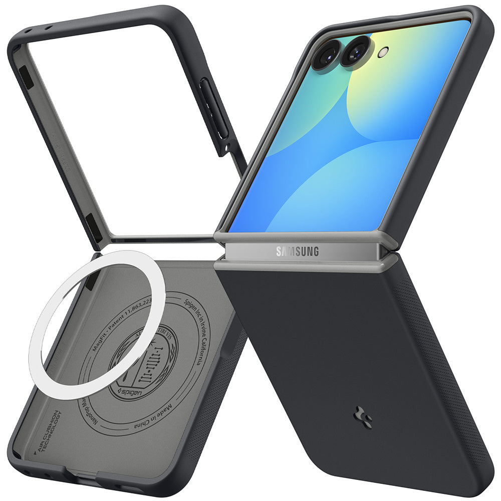 Θήκη MagSafe για Samsung Galaxy Z Flip8 F776, Spigen, Caseology Nano Pop, Μαύρη ACS11523