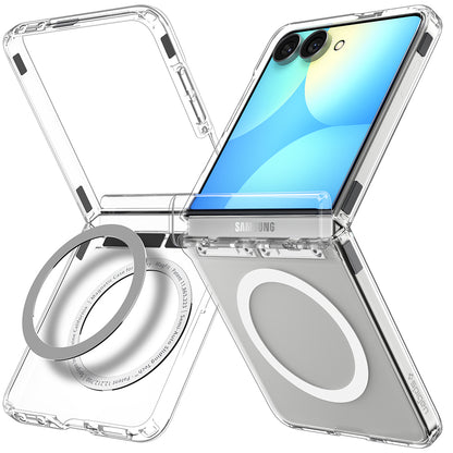 MagSafe Case for Samsung Galaxy Z Flip8 F776, Spigen, Ultra Hybrid Pro, Clear White ACS11524