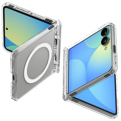 MagSafe Case for Samsung Galaxy Z Flip8 F776, Spigen, Ultra Hybrid Pro, Clear White ACS11524