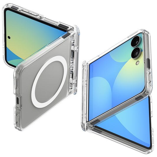 Θήκη MagSafe για Samsung Galaxy Z Flip8 F776, Spigen, Ultra Hybrid Pro, Διαφανές Λευκό ACS11524