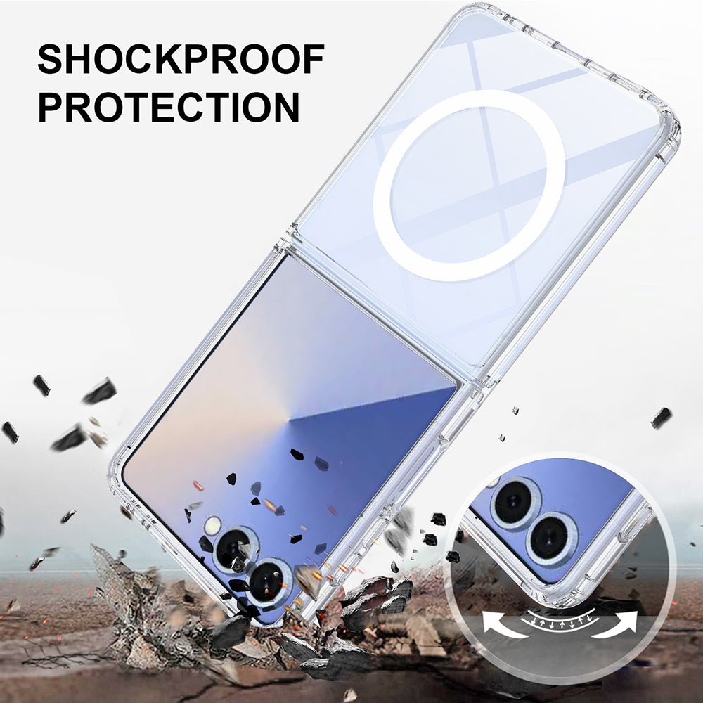 MagSafe Case for Samsung Galaxy Z Flip8 F776, Techsuit, Pro, Transparent