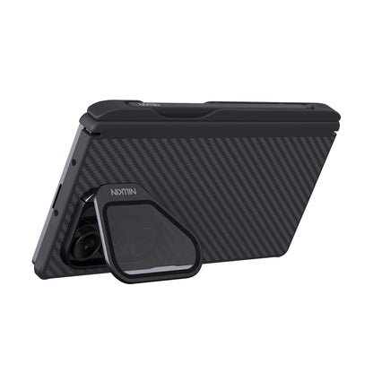 Θήκη MagSafe για Samsung Galaxy Z Fold7 F966, Nillkin, CarboProp με Διαφανές Μαύρο Κάλυμμα Φακού και Θήκη για S-Pen, Μαύρο