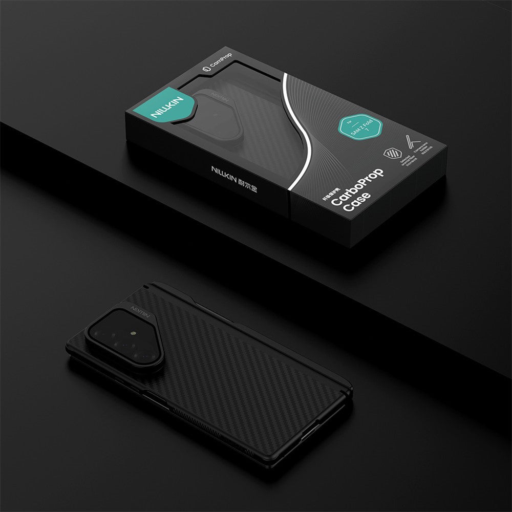 Θήκη MagSafe για Samsung Galaxy Z Fold7 F966, Nillkin, CarboProp με Διαφανές Μαύρο Κάλυμμα Φακού και Θήκη για S-Pen, Μαύρο