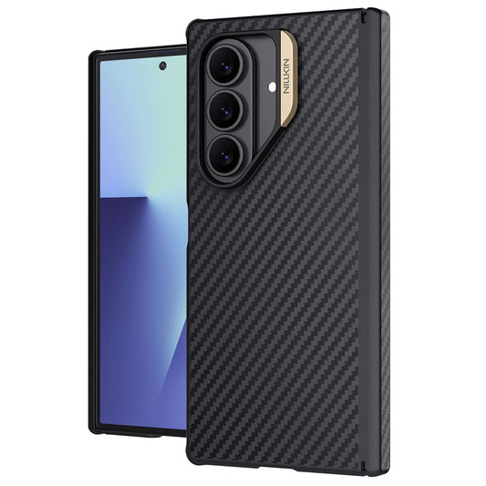 Θήκη MagSafe για Samsung Galaxy Z Fold7 F966, Nillkin, Synthetic Fiber Pro, Μαύρο Χρυσό