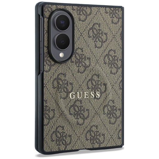 Θήκη MagSafe για Samsung Galaxy Z Fold8 F971, Guess, 4G Leather Classic, Καφέ