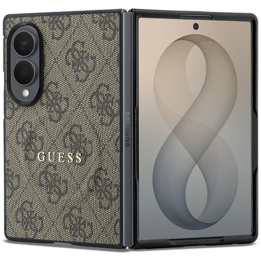 Θήκη MagSafe για Samsung Galaxy Z Fold8 F971, Guess, 4G Leather Classic, Καφέ