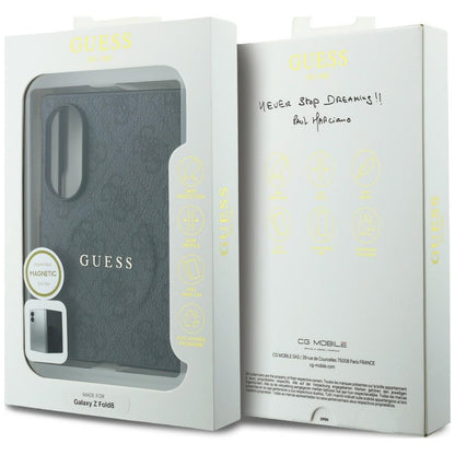 Θήκη MagSafe για Samsung Galaxy Z Fold8 F971, Guess, 4G Leather Classic, Μαύρο