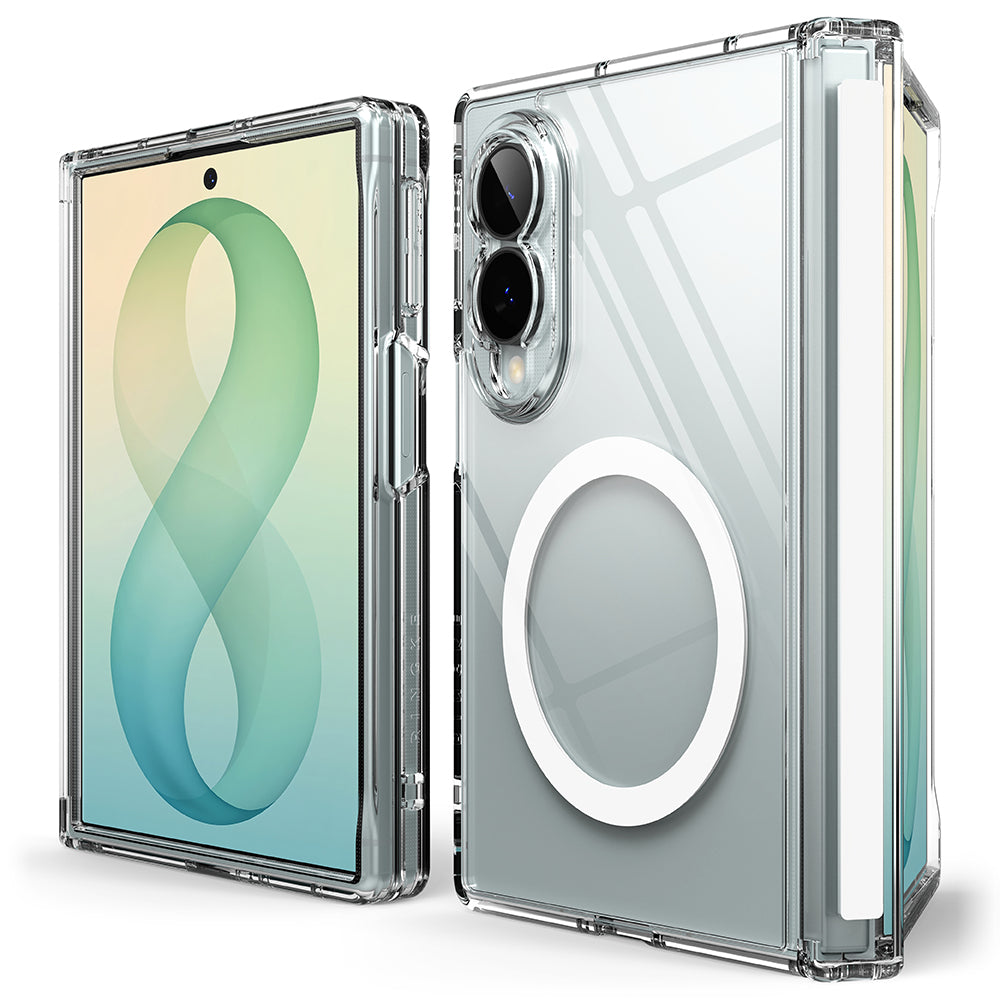 MagSafe Case for Samsung Galaxy Z Fold8 F971, Ringke, Fusion Flap, Transparent