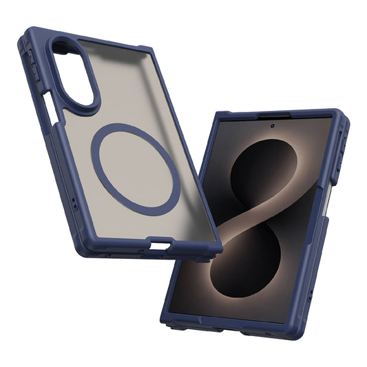 Θήκη MagSafe για Samsung Galaxy Z Fold8 F971, Techsuit, HaloFrost II, Μπλε Σκούρο