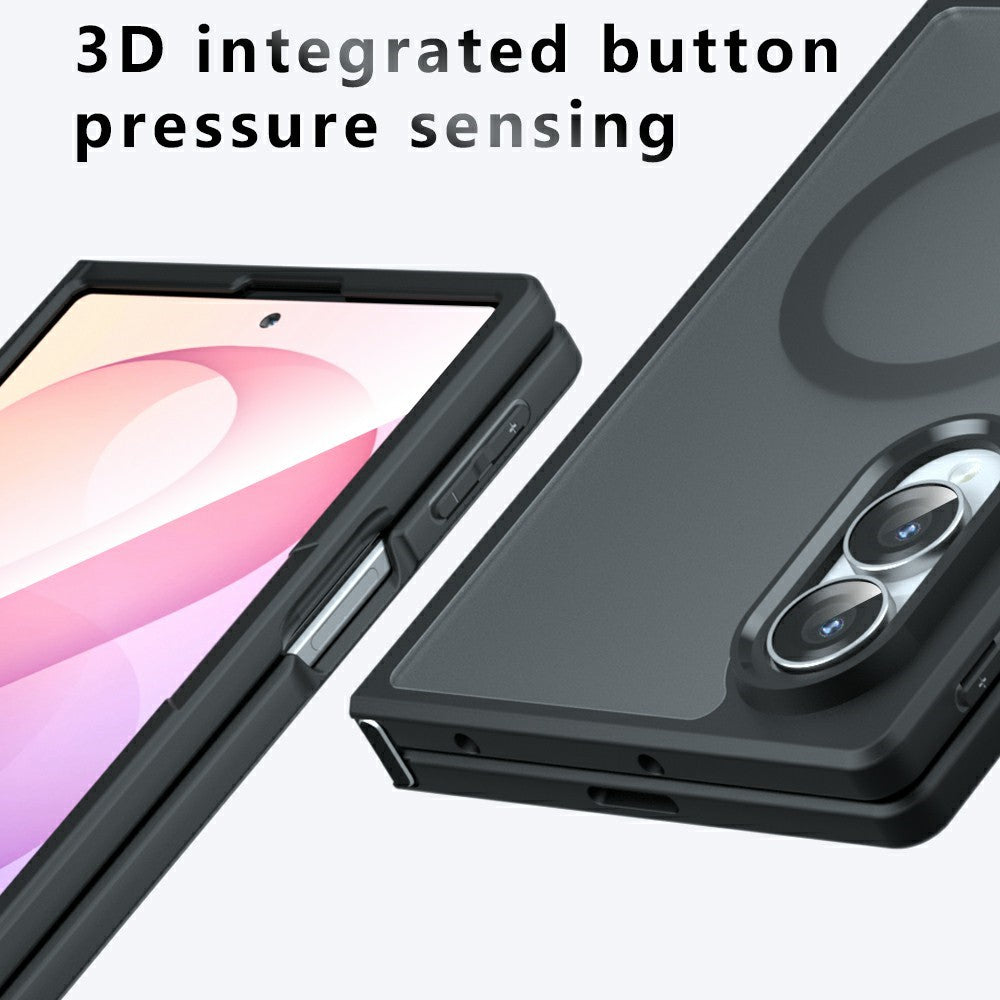 Θήκη MagSafe για Samsung Galaxy Z Fold8 F971, Techsuit, PureFrost, Μαύρο Σατινέ