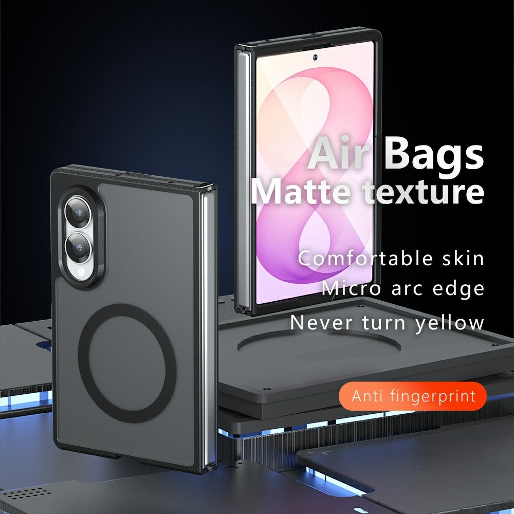 Θήκη MagSafe για Samsung Galaxy Z Fold8 F971, Techsuit, PureFrost, Μαύρο Σατινέ