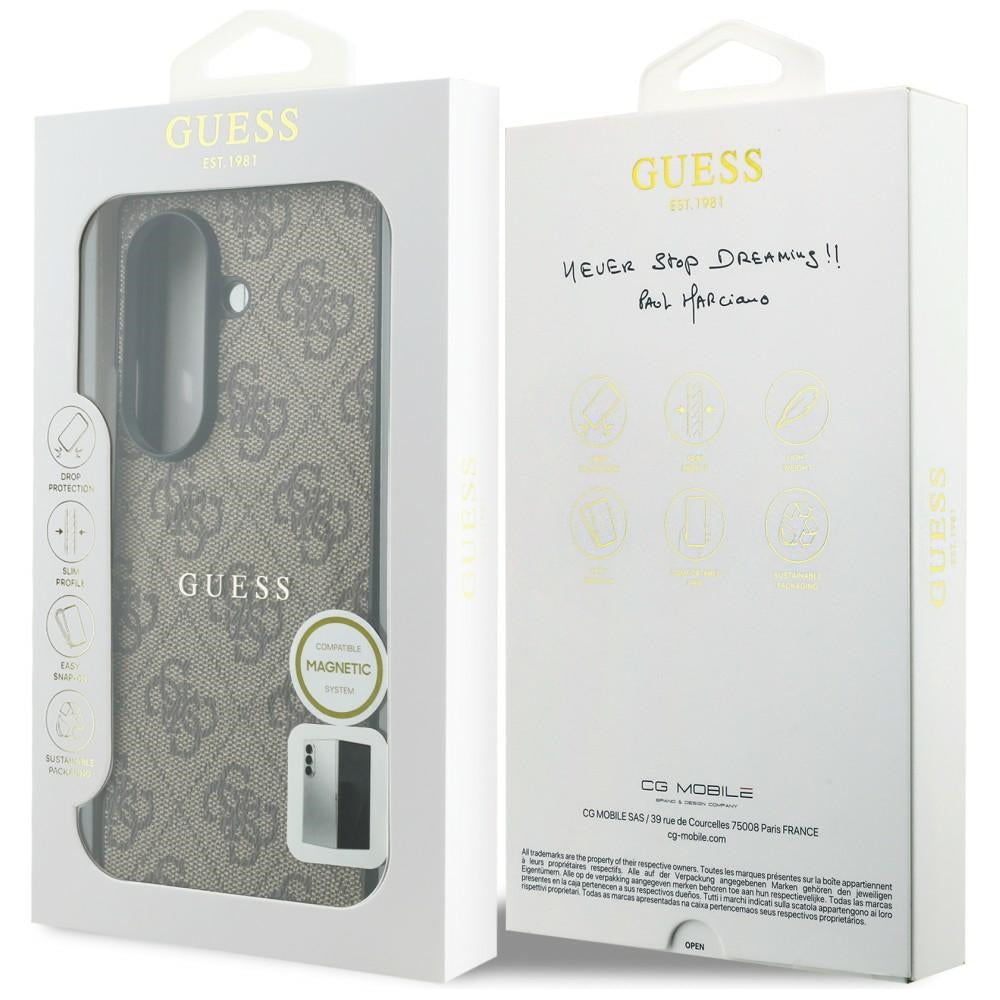 Θήκη MagSafe για Samsung Galaxy Z Fold8 Ultra F976, Guess, 4G Leather Classic, Καφέ