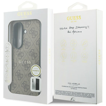 Θήκη MagSafe για Samsung Galaxy Z Fold8 Ultra F976, Guess, 4G Leather Classic, Καφέ