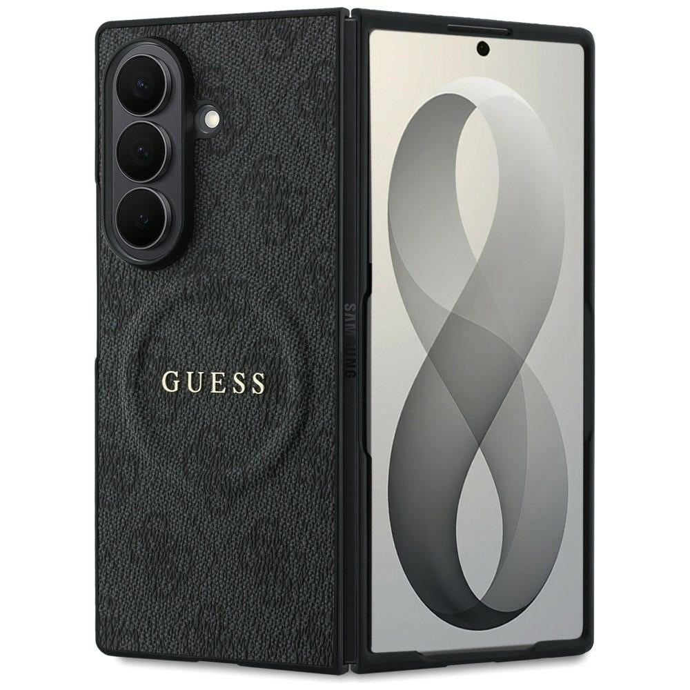 Θήκη MagSafe για Samsung Galaxy Z Fold8 Ultra F976, Guess, 4G Leather Classic, Μαύρη