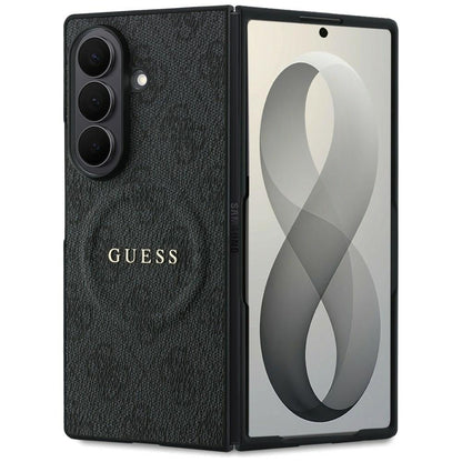 Θήκη MagSafe για Samsung Galaxy Z Fold8 Ultra F976, Guess, 4G Leather Classic, Μαύρη