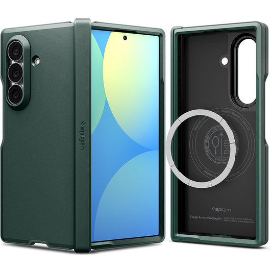 MagSafe Case for Samsung Galaxy Z Fold8 Ultra F976, Spigen, Tough Armor Pro, Green ACS11851