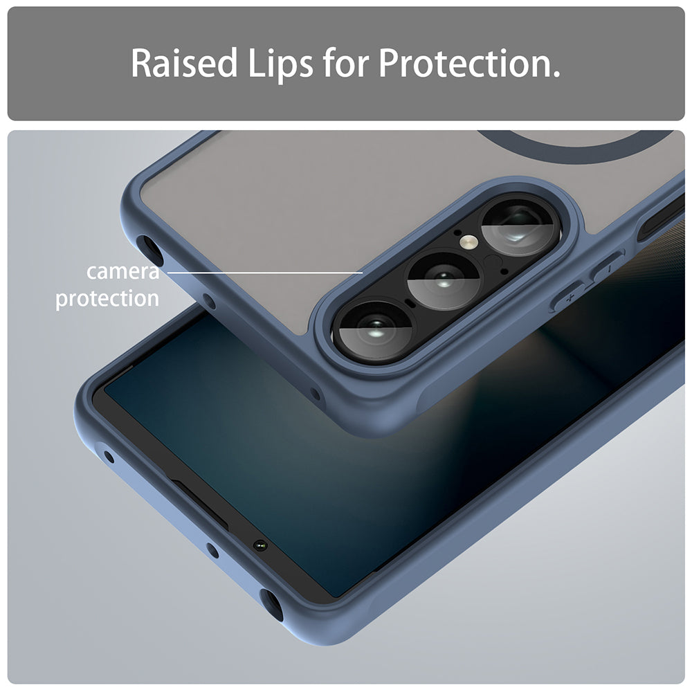 Θήκη MagSafe για Sony Xperia 1 VII, Techsuit, HaloFrost II, Μπλε Σκούρο