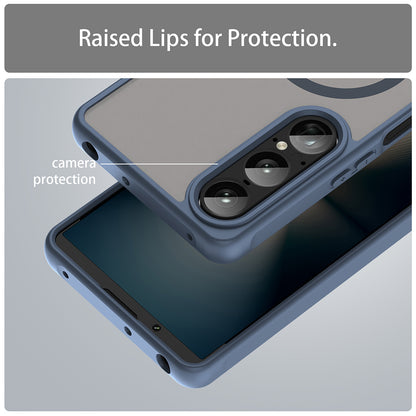 Θήκη MagSafe για Sony Xperia 1 VII, Techsuit, HaloFrost II, Μπλε Σκούρο