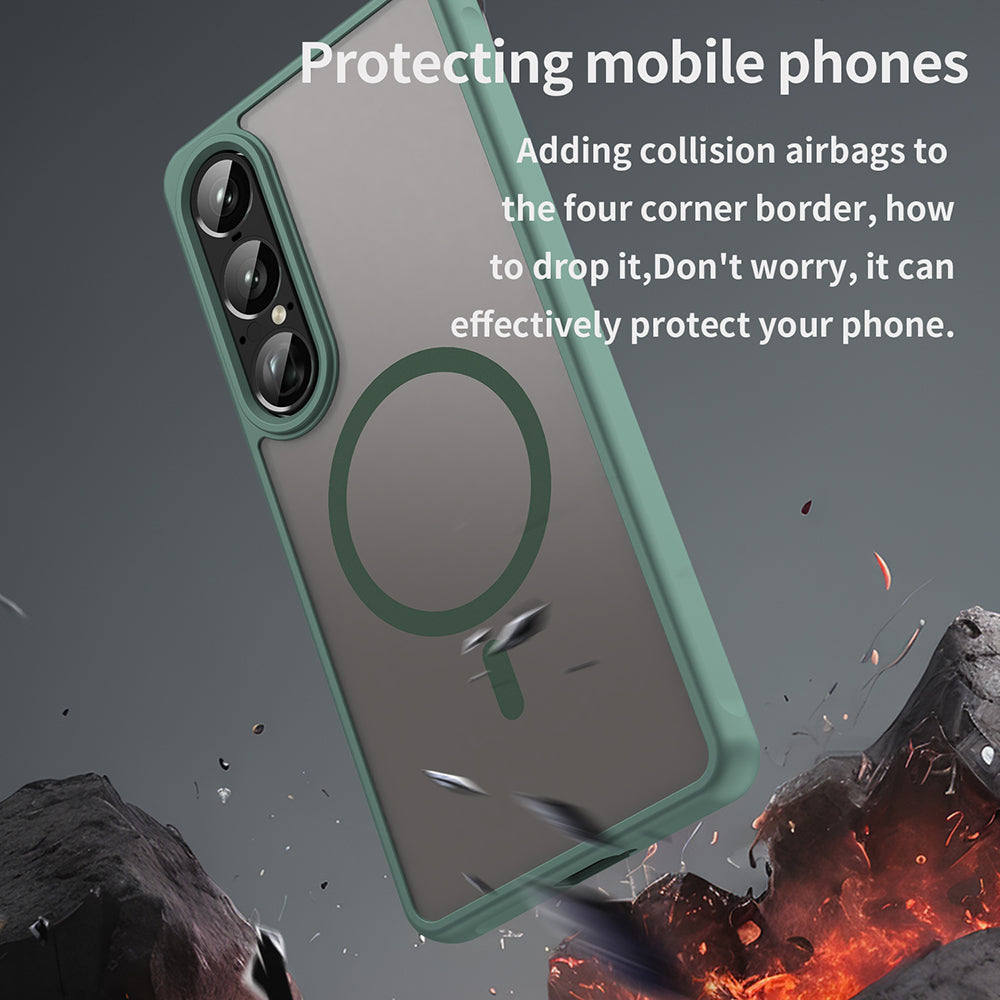 Θήκη MagSafe για Sony Xperia 1 VII, Techsuit, HaloFrost II, Πράσινο