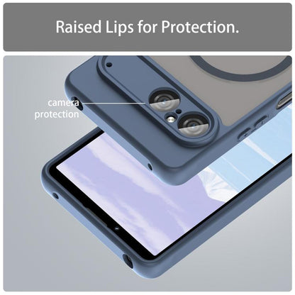 MagSafe Case for Sony Xperia 10 VII, Techsuit, HaloFrost II, Navy Blue