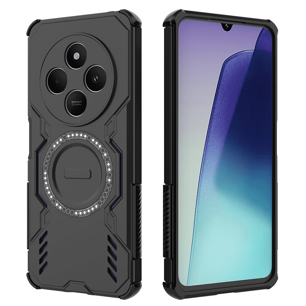 Θήκη MagSafe για Xiaomi Poco C75 / Redmi 14C, Techsuit, ArmorMag, Μαύρη