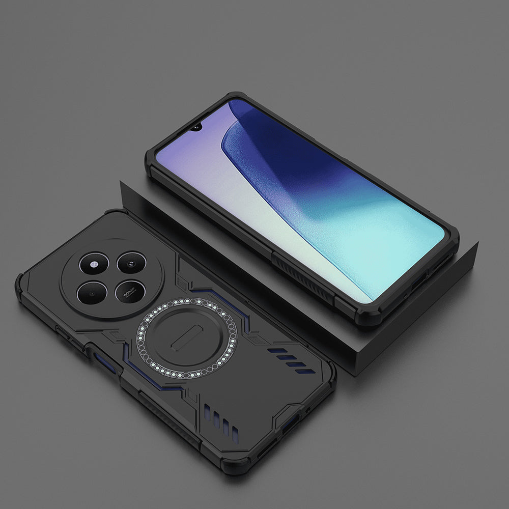 Θήκη MagSafe για Xiaomi Poco C75 / Redmi 14C, Techsuit, ArmorMag, Μαύρη