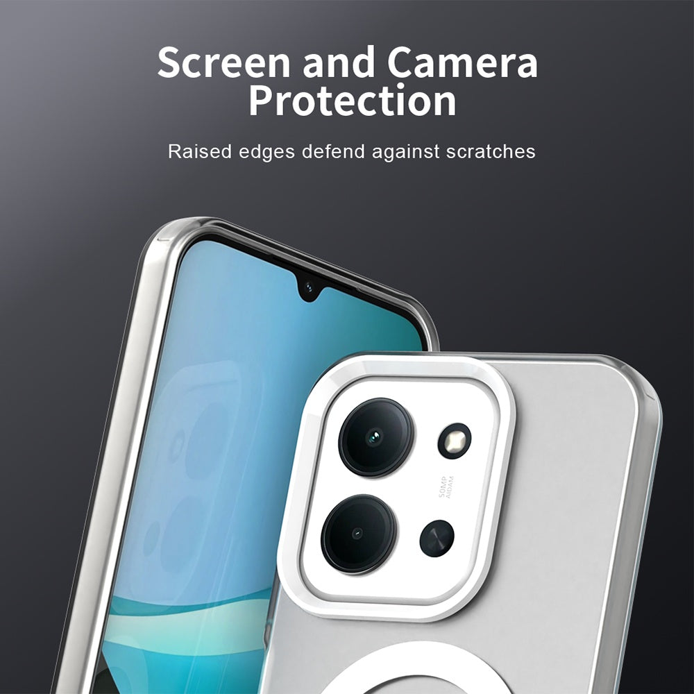 Θήκη MagSafe για Xiaomi Poco C85 4G / Redmi 15C 5G / 15C 4G, Techsuit, CandyCase, Λευκό
