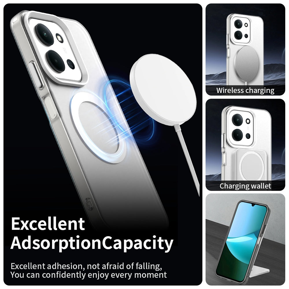 Θήκη MagSafe για Xiaomi Poco C85 4G / Redmi 15C 5G / 15C 4G, Techsuit, CandyCase, Λευκό