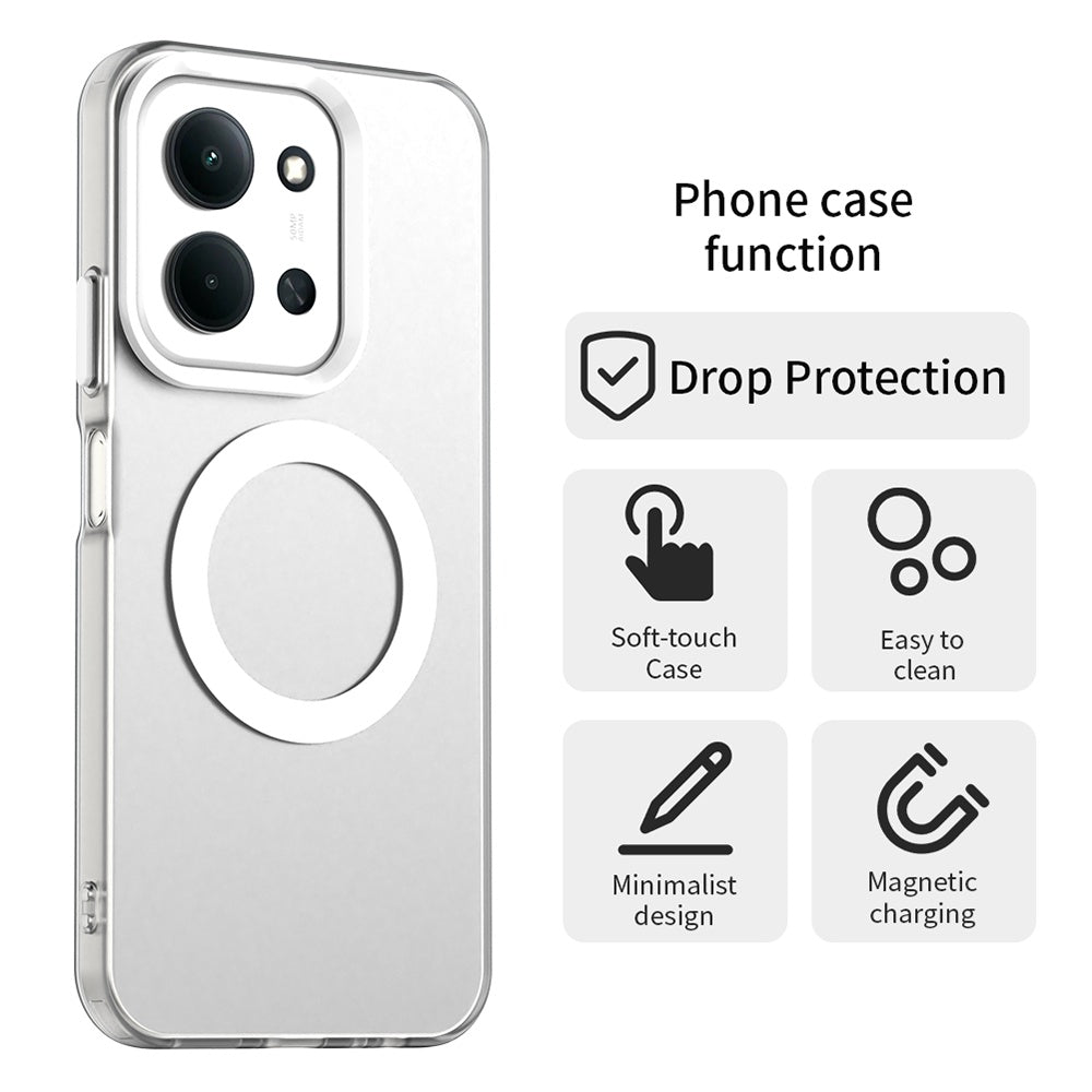 Θήκη MagSafe για Xiaomi Poco C85 4G / Redmi 15C 5G / 15C 4G, Techsuit, CandyCase, Λευκό