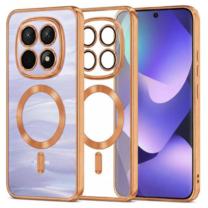 Θήκη MagSafe για Xiaomi Poco M8 / Redmi Note 15 5G / Note 15 4G, Techsuit, Luxury Crystal, Πορτοκαλί