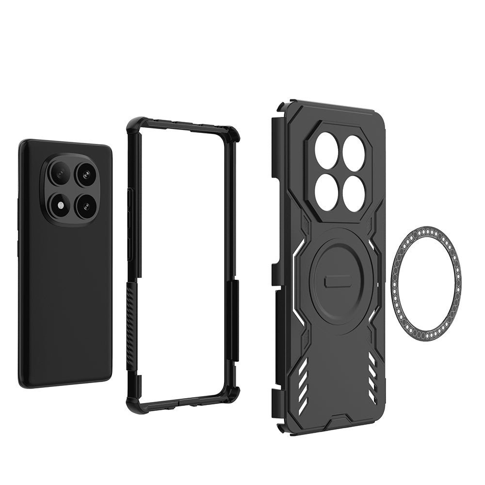 MagSafe Case for Xiaomi Poco X7 / Redmi Note 14 Pro 5G, Techsuit, ArmorMag, Black
