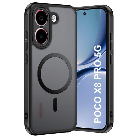 Θήκη MagSafe για Xiaomi Poco X8 Pro, Techsuit, PureFrost, Μαύρο Σατινέ