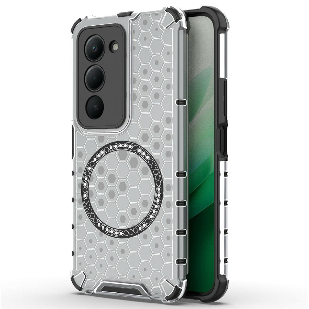 Θήκη MagSafe για Xiaomi Redmi 15 5G / 15 4G, Techsuit, HoneyComb Shield, Λευκή